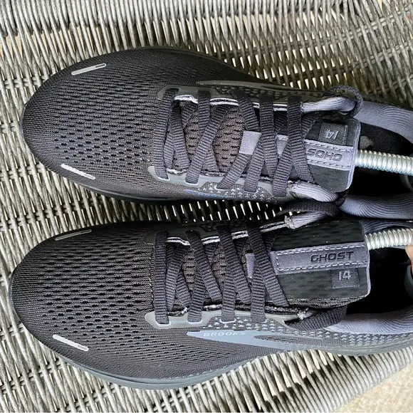 BROOKS Mens Ghost 14 Neutral Running Sneaker Athletic Shoes 8.5 TRIPLE BLACK