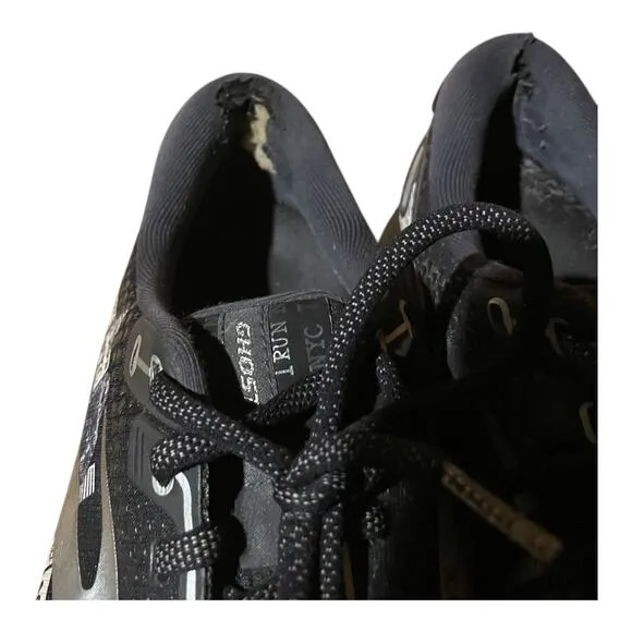 Brooks Mens Ghost 14 Running Sneakers Black Silver Gray Size 9 Medium