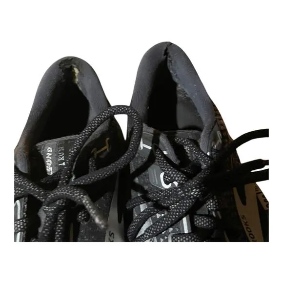 Brooks Mens Ghost 14 Running Sneakers Black Silver Gray Size 9 Medium