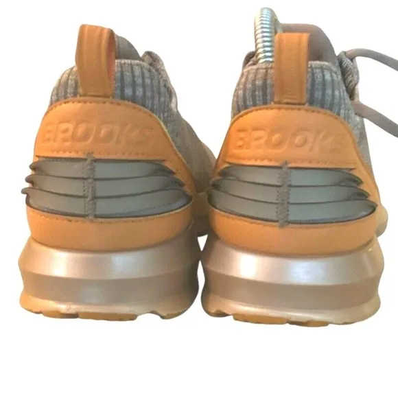Brooks Mens Levitate‎ 2 LE Gray Tan Jog Running Shoes Lace Up Size 9.5 Running