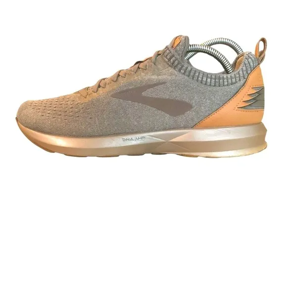Brooks Mens Levitate‎ 2 LE Gray Tan Jog Running Shoes Lace Up Size 9.5 Running