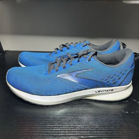 Brooks Men's Levitate 5 Neutral Running Shoes Blue Navy Blue Size 13