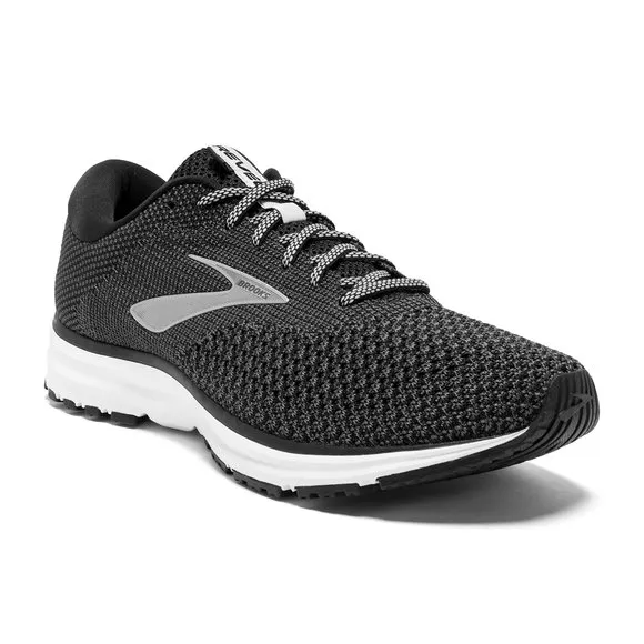 BROOKS MENS REVEL 2 RUNNING SHOE - BLACK/GREY/GREY - D - 10.5