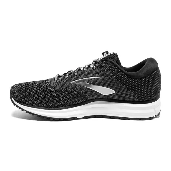 BROOKS MENS REVEL 2 RUNNING SHOE - BLACK/GREY/GREY - D - 10.5