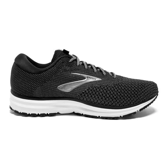 BROOKS MENS REVEL 2 RUNNING SHOE - BLACK/GREY/GREY - D - 10.5
