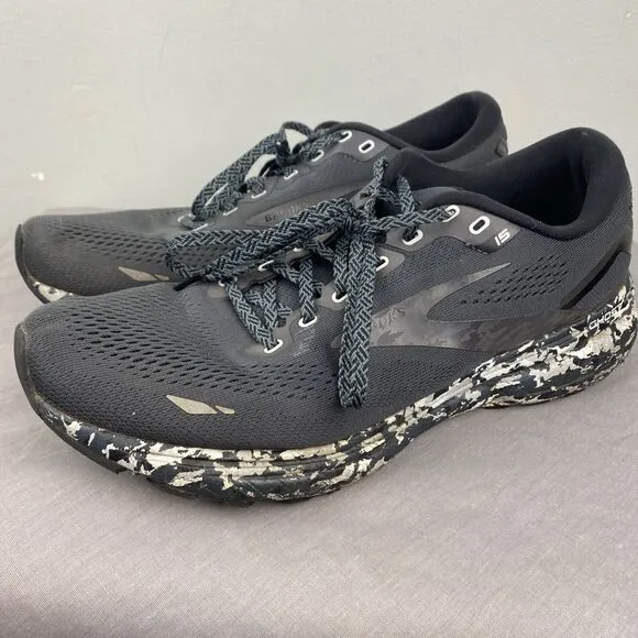 Brooks shoes mens 12 gray lace Ghost 15 1103931D004 Running