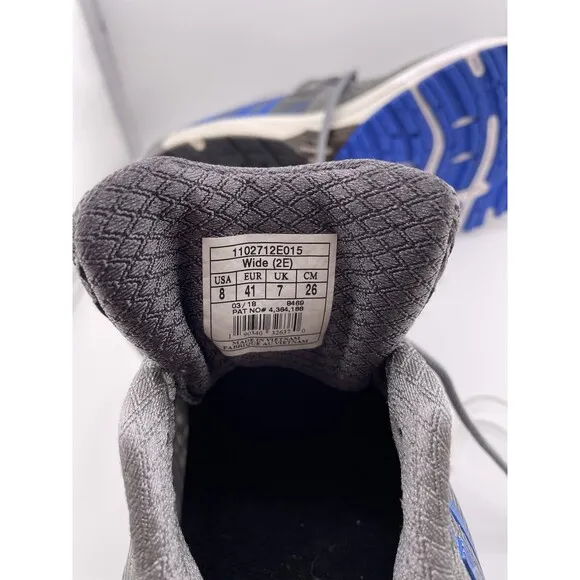Brooks Sneakers Men Size 8 Wide (2EE) Gray And Blue Shoe 1102712E015 New
