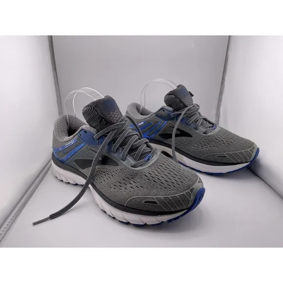 Brooks Sneakers Men Size 8 Wide (2EE) Gray And Blue Shoe 1102712E015 New