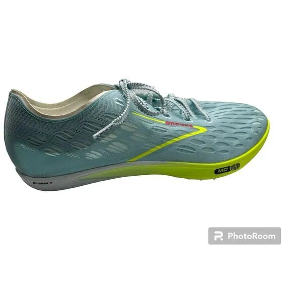 Brooks Unisex Speed Neutral ELMN8 7 Track Shoes  Size 12M New In Blue‎ Glow