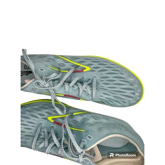 Brooks Unisex Speed Neutral ELMN8 7 Track Shoes  Size 12M New In Blue‎ Glow