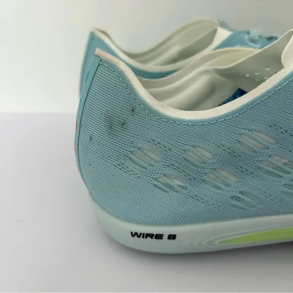 Brooks Wire V8 Long Distance Track Spikes in Blue Glow/Nightlife/Red size 11