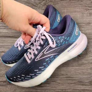 Brooks Women's Glycerin 20 Neutral Running Shoe Size 7 in Peacock Ocean Lilac