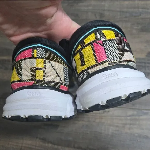 Brooks DNA Revel Running Sneakers Womens Multi-Color Geometric Print Shoes 7.5