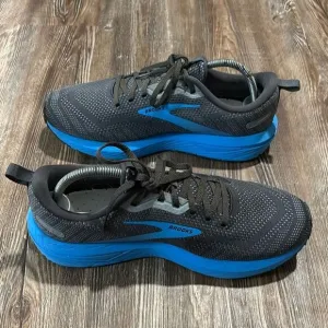 Brooks Revel 6 men’s athletic shoes black &amp; blue color size 9.5.