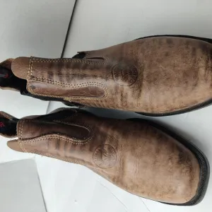 Brown Botina Gedora Chelsea Style Leather Ankle Boots Shoes Brazil 38 Megabor