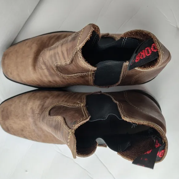 Brown Botina Gedora Chelsea Style Leather Ankle Boots Shoes Brazil 38 Megabor