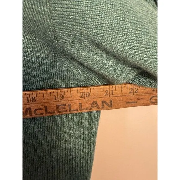 Brunello Cucinelli Silk Cashmere Sweater Collared‎ Pullover Teal Green Buttons
