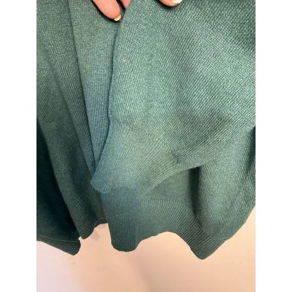 Brunello Cucinelli Silk Cashmere Sweater Collared‎ Pullover Teal Green Buttons