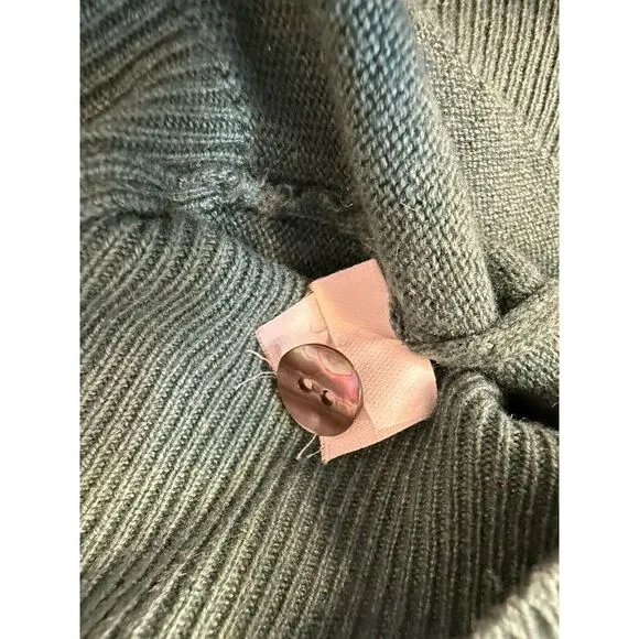 Brunello Cucinelli Silk Cashmere Sweater Collared‎ Pullover Teal Green Buttons