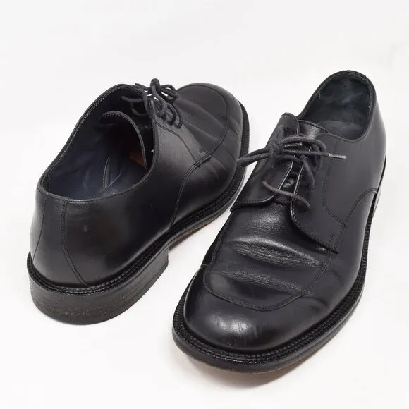 Bruno Magli Men Shoes 10.5 M Tiro Black Lace Up Leather Italy Traditional Career