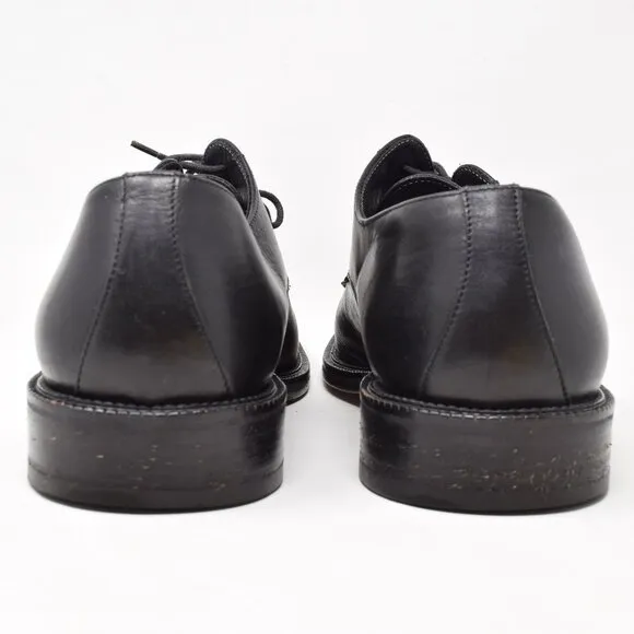 Bruno Magli Men Shoes 10.5 M Tiro Black Lace Up Leather Italy Traditional Career