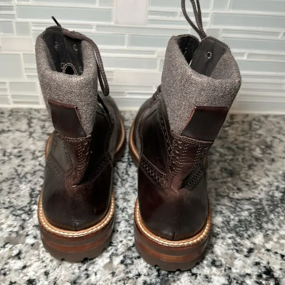 Bruno Magli Paciano Wingtip Lace Up Boots - 9.5 M