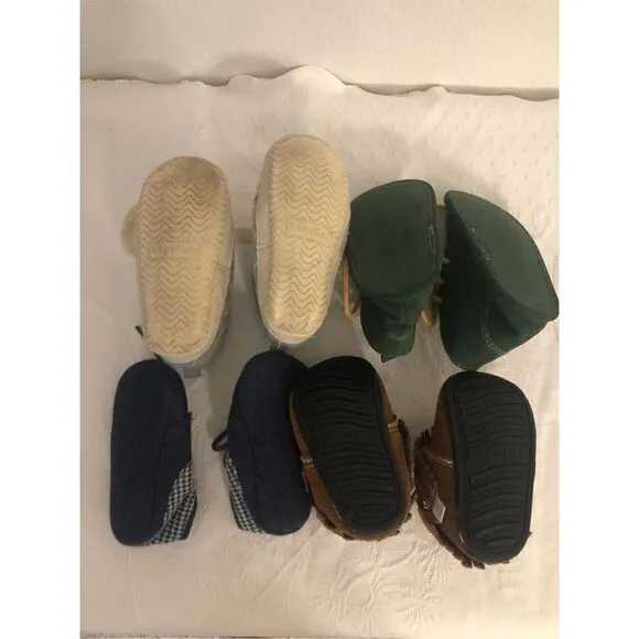 Bundle of Four (4) Gender Neutral Baby Shoes Janie &amp; Jack Jack &amp; Lily