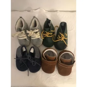 Bundle of Four (4) Gender Neutral Baby Shoes Janie &amp; Jack Jack &amp; Lily