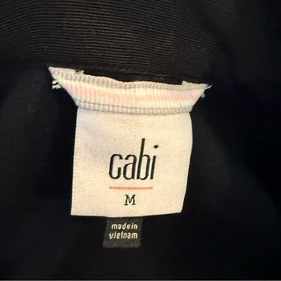CAbi Atc Black Gray Camouflage Jacket Size Medium Knit Camo