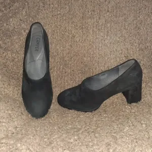 CAMPER-KARA-Black Nubuck Suede Pumps-Shooties-Sz 40-Sz 9.5-NWOB