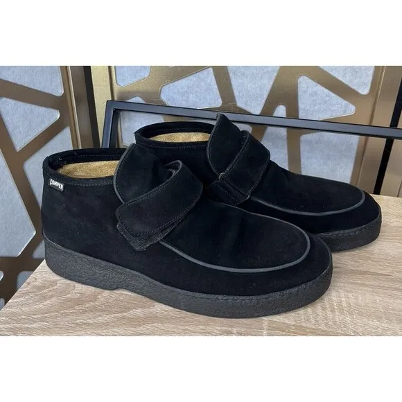CAMPER men suede leather black shoes boots Crepe Sole Sz 43 Us 9 9.5