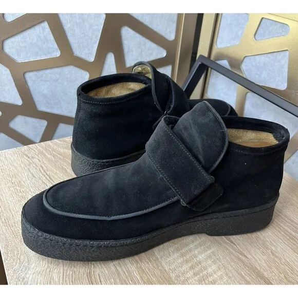 CAMPER men suede leather black shoes boots Crepe Sole Sz 43 Us 9 9.5