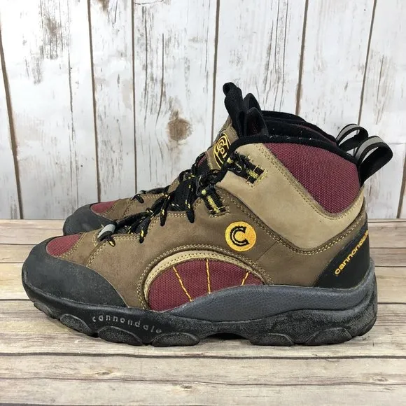 Cannondale MC701 Boots Shoes Cycling Biking Mens Size 9.5 Clip In 2 Bolts Brown