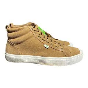 Cariuma Shoes Mens 9.5 OCA High Sneakers Camel Brown Suede White Sole WMNS 11