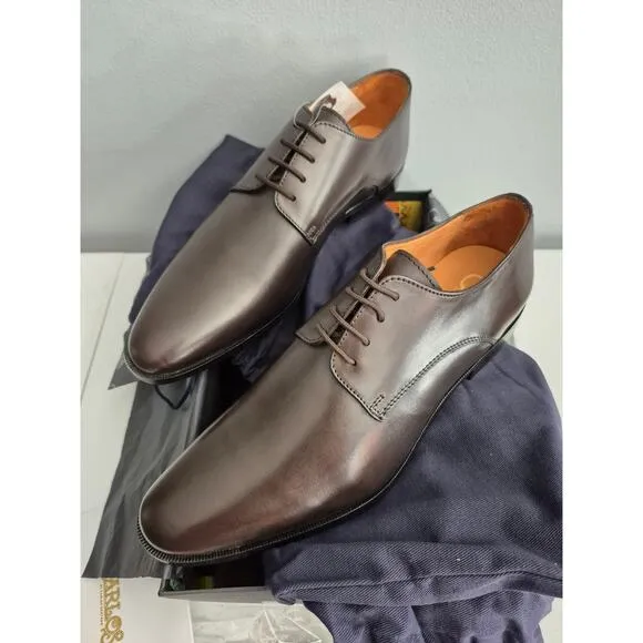 Carlos by Carlos Santana Men Power Plain US 10.5 Derby Oxfords Brown Leather