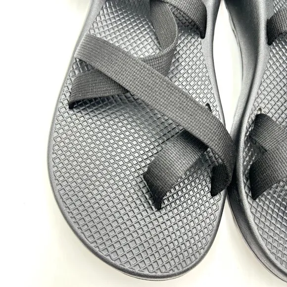 Chaco Mens Size 13 Z/2 Classic All Black Sport Hiking Adjustable Sandals Shoes
