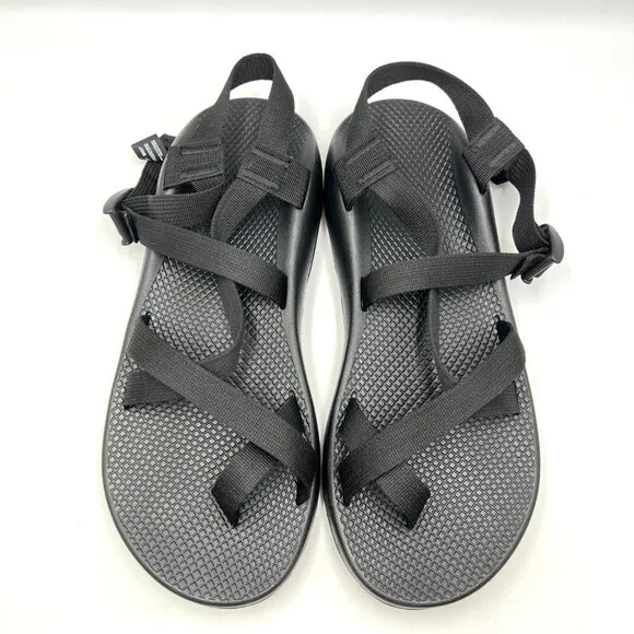 Chaco Mens Size 13 Z/2 Classic All Black Sport Hiking Adjustable Sandals Shoes