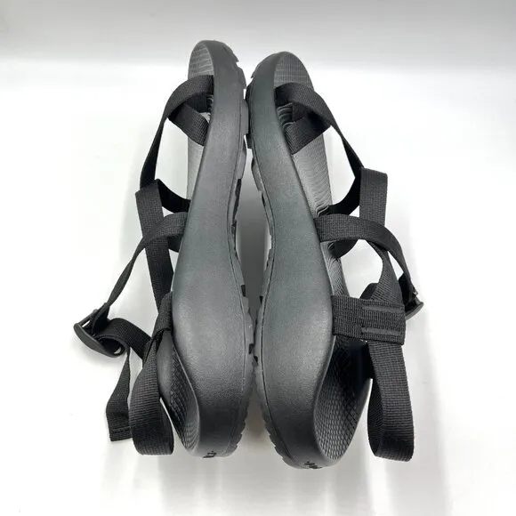 Chaco Mens Size 13 Z/2 Classic All Black Sport Hiking Adjustable Sandals Shoes