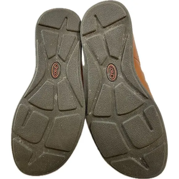 Chaco Shoes Brown Rust Black Leather Slip-On Men's Size 9.5 EUC