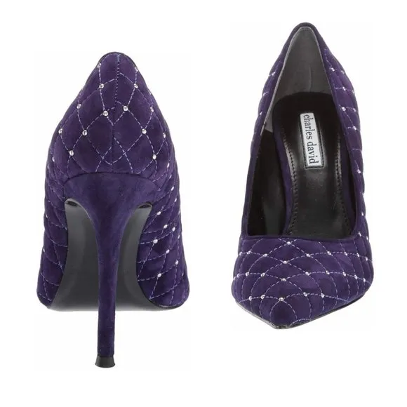 Charles David sz9.5 Castle $230 Stiletto Evening Fashion Dress Heels Shoes NIB