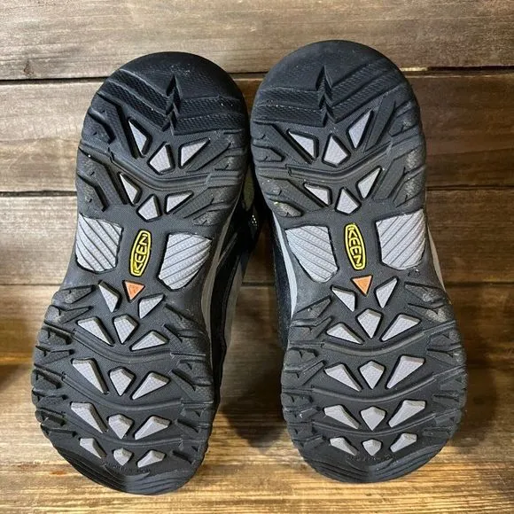 Childrens Big Kids Keen Targhee Low Gray Leather‎ Outdoor Hiking Shoes Size 3 Y
