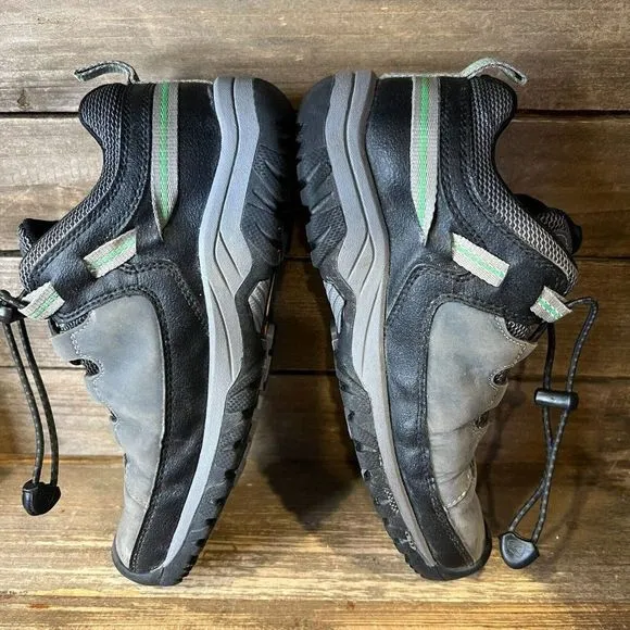 Childrens Big Kids Keen Targhee Low Gray Leather‎ Outdoor Hiking Shoes Size 3 Y