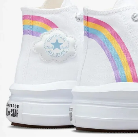 Chuck Taylor All Star Move Platform Rainbow Cloud High-Top Sneakers