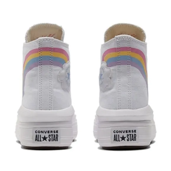 Chuck Taylor All Star Move Platform Rainbow Cloud High-Top Sneakers
