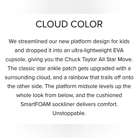 Chuck Taylor All Star Move Platform Rainbow Cloud High-Top Sneakers