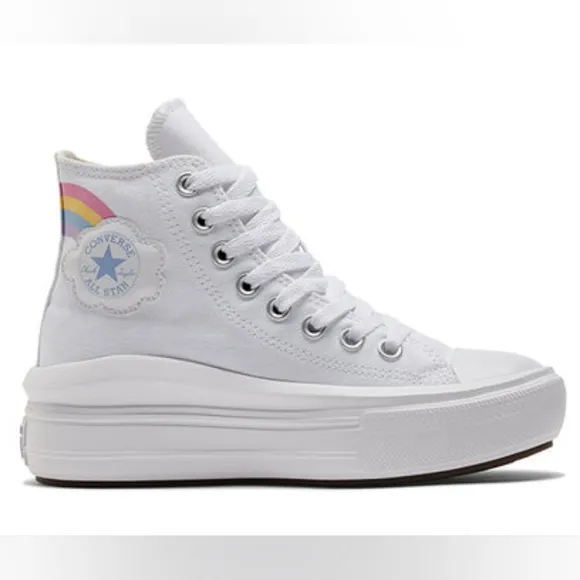 Chuck Taylor All Star Move Platform Rainbow Cloud High-Top Sneakers
