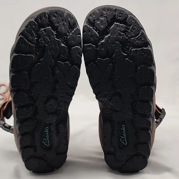 CLARKS AIR TREK TOUGH NUBUCK LEATHER MENS 13 TREKKING SANDALS IN FAIRLY VGUC