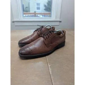 Clarks Collection Clarkslite Tie Slip On Dress Shoes men's size 9.5M tan combi