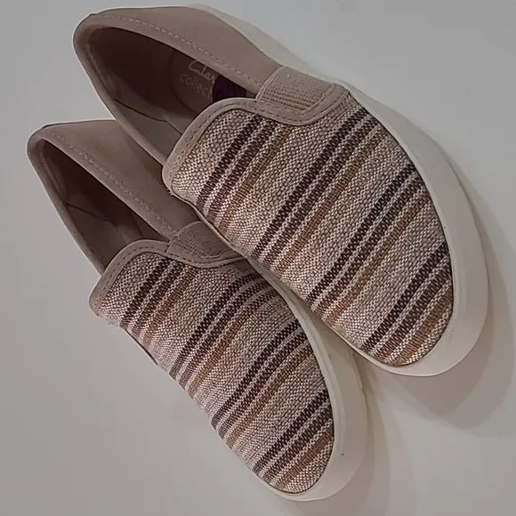 Clarks Collection Double Gore Slip-Ons - Layton Petal