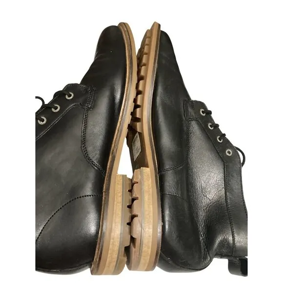 Clarks Men's Size 11.5M Foxwell Chukka Mid Black Leather ankle Boots shoes